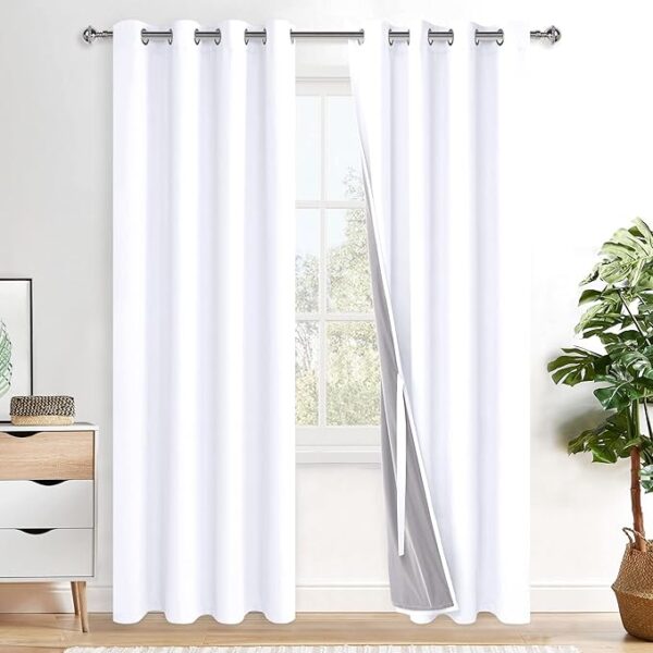 XWZO 100% Blackout Curtains 2 Panels with Tiebacks # Apply 15% coupon